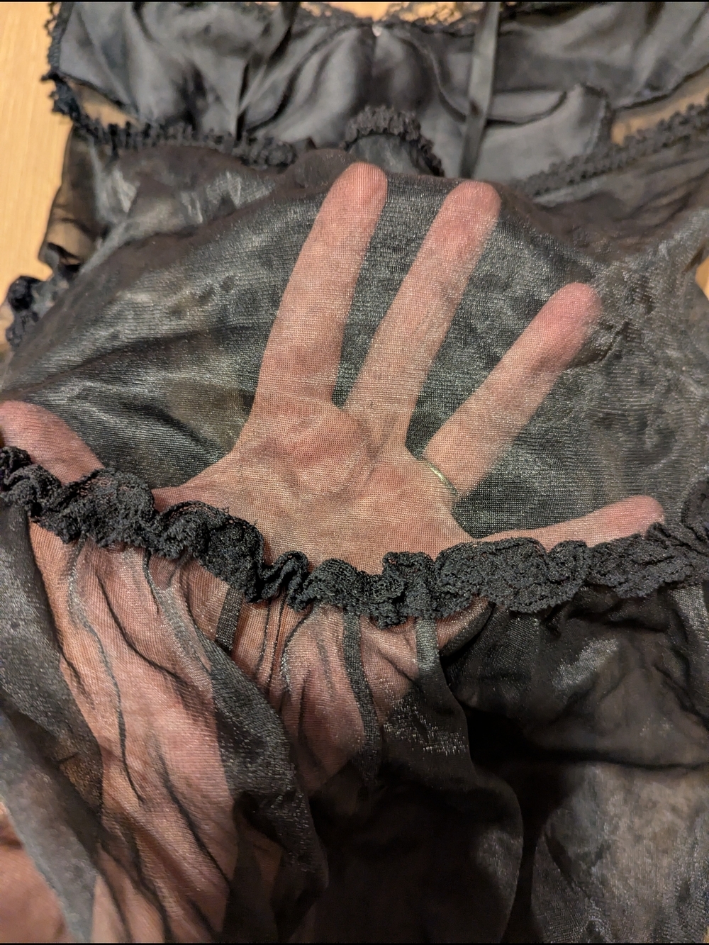 Vintage Black Lace Chemise Nightdress - Women's Intimates - Picture 9 of 9